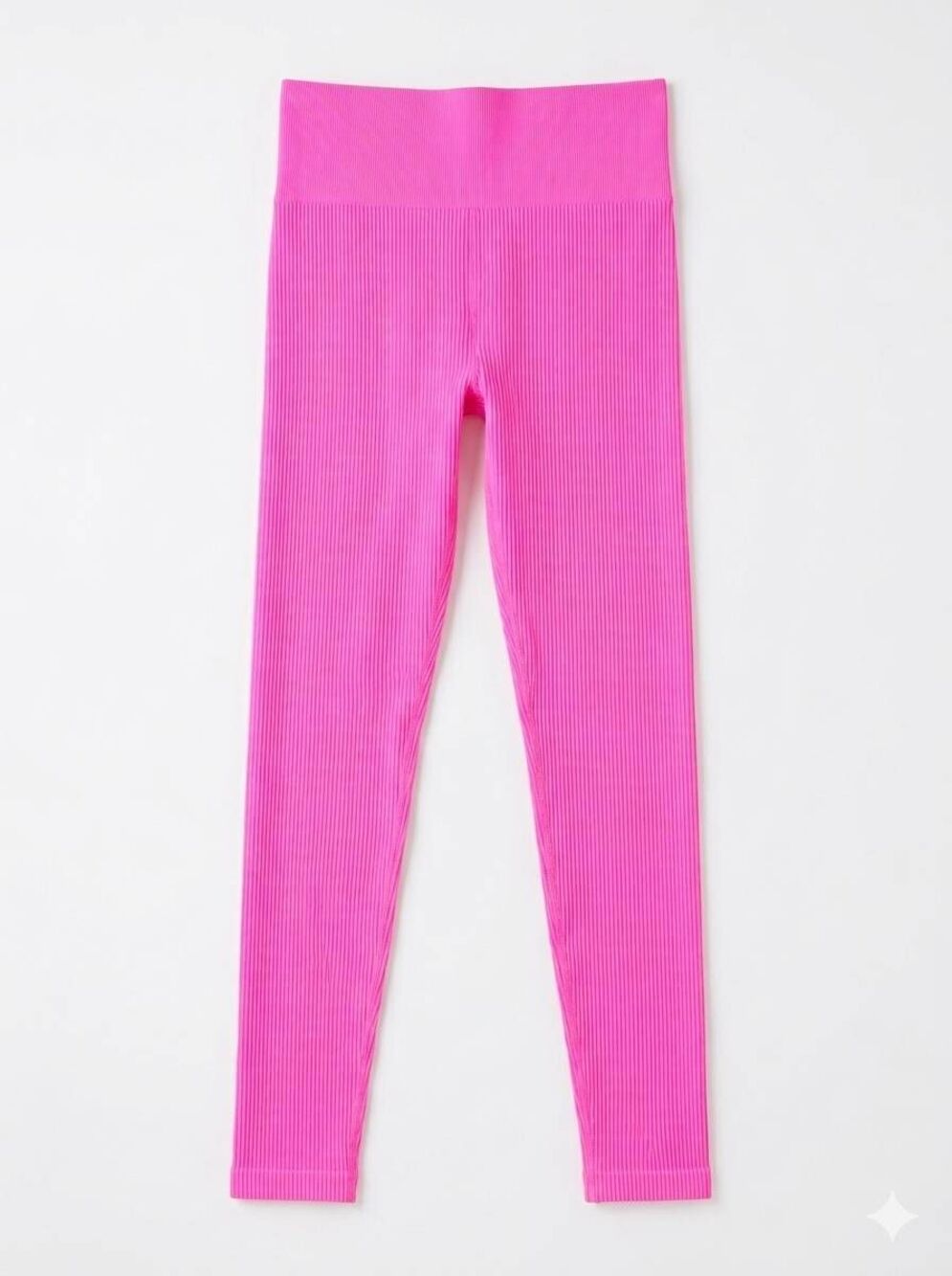 🔸️NWT Pink High Rise Seamless Ribbed Ankle Length Legging Pants Medium